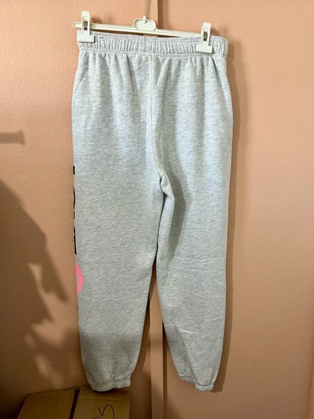 PINK Victoria's Secret Light Gray Zip-Up Sweatshirt with Pink Logo & Joggers Set - Picture 13 of 14